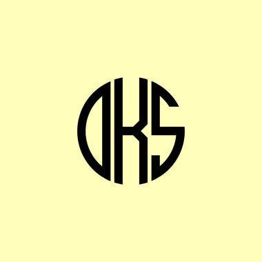 Yaratıcı Yuvarlak Harfler DKS logosu. Bu başlangıç için hangi şirket veya markanın adı uygun olacaktır.