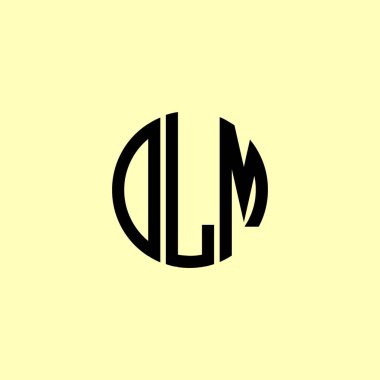 Yaratıcı Yuvarlak Harfler DLM Logosu. Bu başlangıç için hangi şirket veya markanın adı uygun olacaktır.