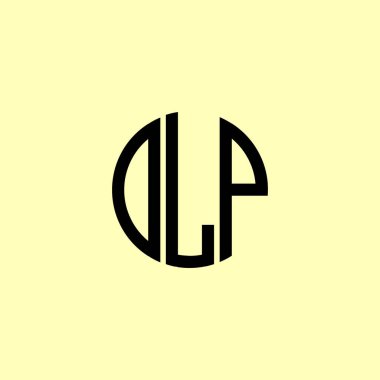 Yaratıcı Yuvarlak Harfler DLP Logosu. Bu başlangıç için hangi şirket veya markanın adı uygun olacaktır.