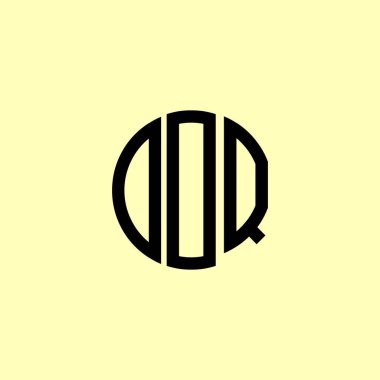 Yaratıcı Yuvarlak Harfler DOQ logosu. Bu başlangıç için hangi şirket veya markanın adı uygun olacaktır.