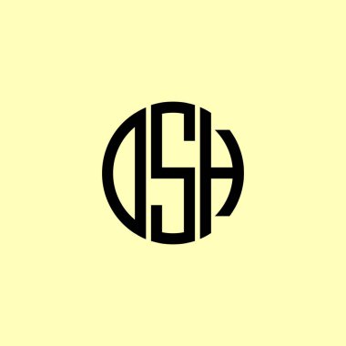 Yaratıcı Yuvarlak Baş harfler DSH logosu. Bu başlangıç için hangi şirket veya markanın adı uygun olacaktır.