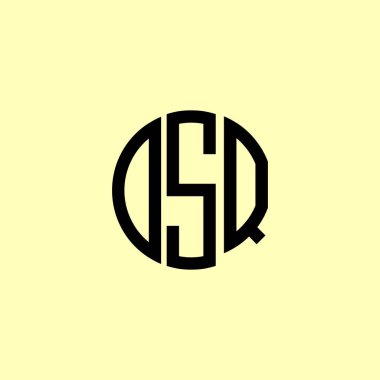 Yaratıcı Yuvarlak Harfler DSQ logosu. Bu başlangıç için hangi şirket veya markanın adı uygun olacaktır.