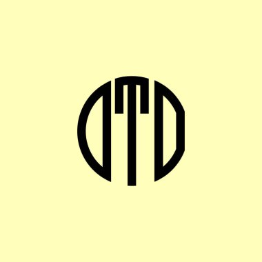 Yaratıcı Yuvarlak Harfler DTO logosu. Bu başlangıç için hangi şirket veya markanın adı uygun olacaktır.