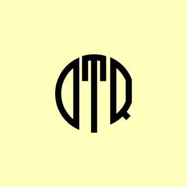 Yaratıcı Yuvarlak Harfler DTQ logosu. Bu başlangıç için hangi şirket veya markanın adı uygun olacaktır.