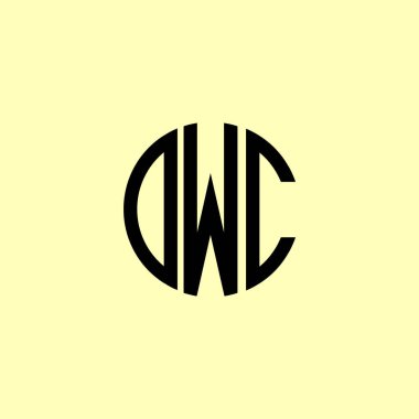 Creative Rounded Initial Letters DWC Logo. It will be suitable for which company or brand name start those initial. clipart