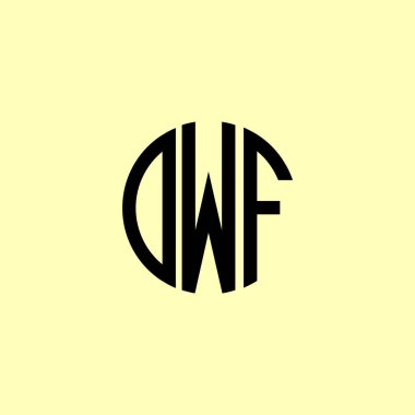 Creative Rounded Initial Letters DWF Logo. It will be suitable for which company or brand name start those initial. clipart