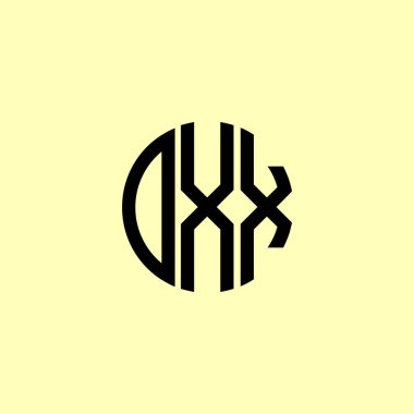 Yaratıcı Yuvarlak Harfler DXX logosu. Bu başlangıç için hangi şirket veya markanın adı uygun olacaktır.