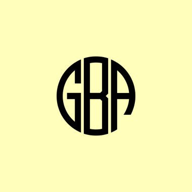 Creative Rounded Initial Letters GBA Logo. It will be suitable for which company or brand name start those initial. clipart