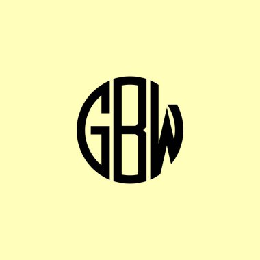 Creative Rounded Initial Letters GBW Logo. It will be suitable for which company or brand name start those initial. clipart