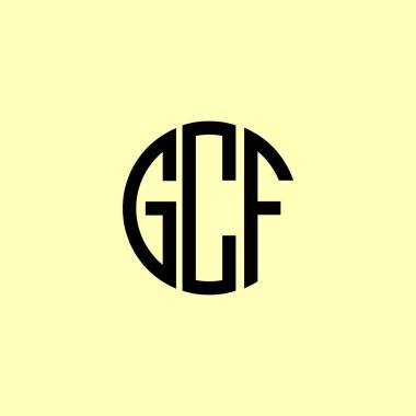 Yaratıcı Yuvarlak Baş harfler GCF logosu. Bu başlangıç için hangi şirket veya markanın adı uygun olacaktır.