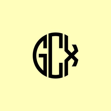 Creative Rounded Initial Letters GCX Logo. It will be suitable for which company or brand name start those initial. clipart