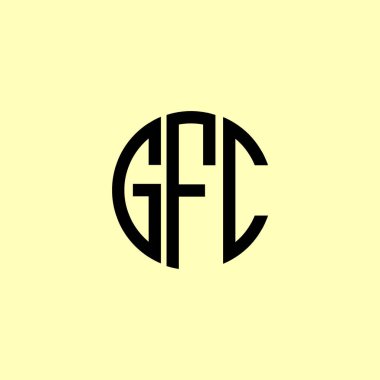 Yaratıcı Yuvarlak Harfler GFC Logosu. Bu başlangıç için hangi şirket veya markanın adı uygun olacaktır.
