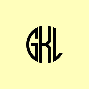 Yaratıcı Yuvarlak Harfler GKL logosu. Bu başlangıç için hangi şirket veya markanın adı uygun olacaktır.