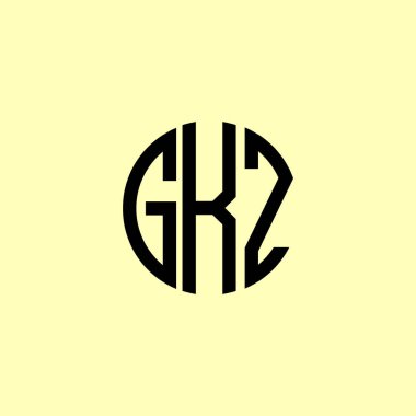 Creative Rounded Initial Letters GKZ Logo. It will be suitable for which company or brand name start those initial. clipart