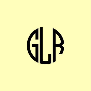 Yaratıcı Yuvarlak Harfler GLR logosu. Bu başlangıç için hangi şirket veya markanın adı uygun olacaktır.