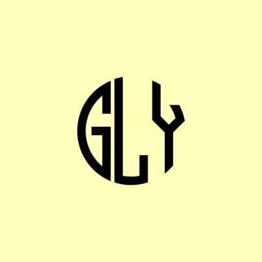 Creative Rounded Initial Letters GLY Logo. It will be suitable for which company or brand name start those initial. clipart