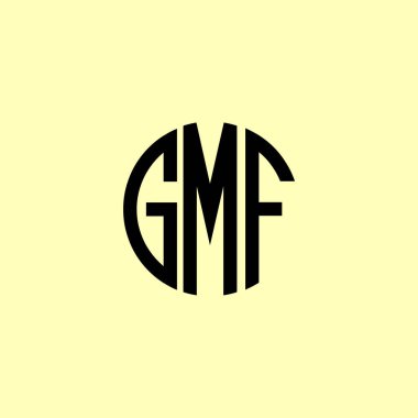 Yaratıcı Yuvarlak Baş harfler GMF logosu. Bu başlangıç için hangi şirket veya markanın adı uygun olacaktır.