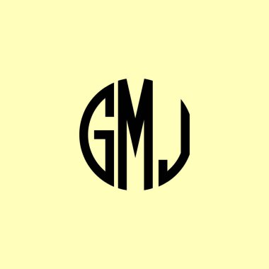 Creative Rounded Initial Letters GMJ Logo. It will be suitable for which company or brand name start those initial. clipart