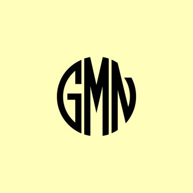 Creative Rounded Initial Letters GMN Logo. It will be suitable for which company or brand name start those initial. clipart