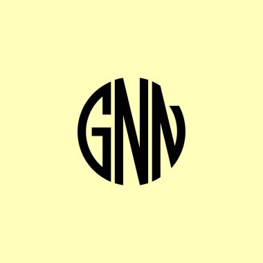 Creative Rounded Initial Letters GNN Logo. It will be suitable for which company or brand name start those initial. clipart