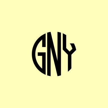 Creative Rounded Initial Letters GNY Logo. It will be suitable for which company or brand name start those initial. clipart