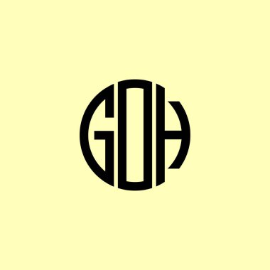 Creative Rounded Initial Letters GOH Logo. It will be suitable for which company or brand name start those initial. clipart