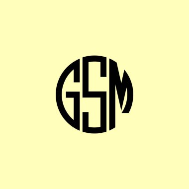 Yaratıcı Yuvarlak Harfler GSM Logosu. Bu başlangıç için hangi şirket veya markanın adı uygun olacaktır.