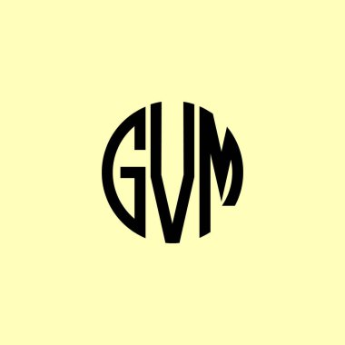 Creative Rounded Initial Letters GVM Logo. It will be suitable for which company or brand name start those initial. clipart