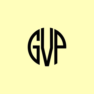 Creative Rounded Initial Letters GVP Logo. It will be suitable for which company or brand name start those initial. clipart