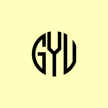 Creative Rounded Initial Letters GYU Logo. It will be suitable for which company or brand name start those initial. clipart