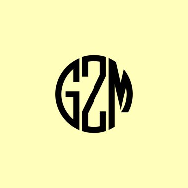 Creative Rounded Initial Letters GZM Logo. It will be suitable for which company or brand name start those initial. clipart