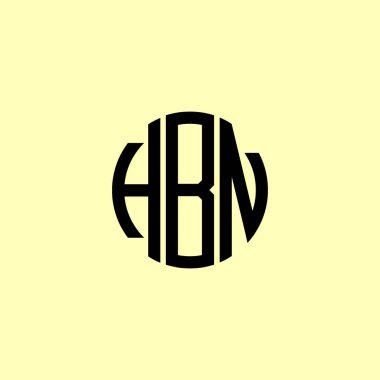 Creative Rounded Initial Letters HBN Logo. It will be suitable for which company or brand name start those initial. clipart