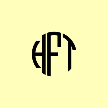 Creative Rounded Initial Letters HFT Logo. It will be suitable for which company or brand name start those initial. clipart