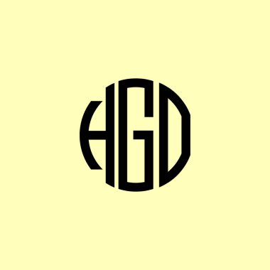 Creative Rounded Initial Letters HGO Logo. It will be suitable for which company or brand name start those initial. clipart