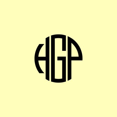 Creative Rounded Initial Letters HGP Logo. It will be suitable for which company or brand name start those initial. clipart