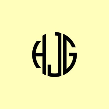 Creative Rounded Initial Letters HJG Logo. It will be suitable for which company or brand name start those initial. clipart