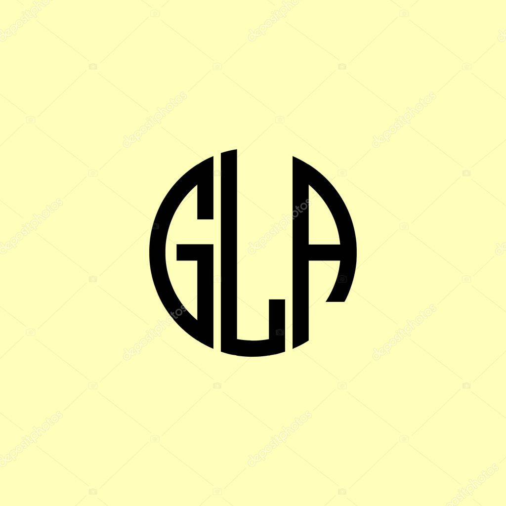 Creative Rounded Initial Letters GLA Logo. It will be suitable for which company or brand name start those initial.
