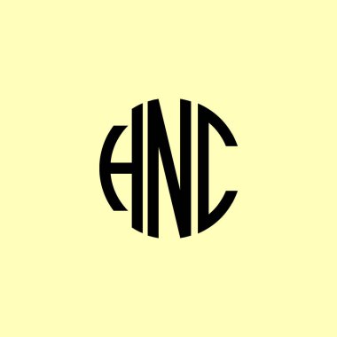 Creative Rounded Initial Letters HNC Logo. It will be suitable for which company or brand name start those initial. clipart