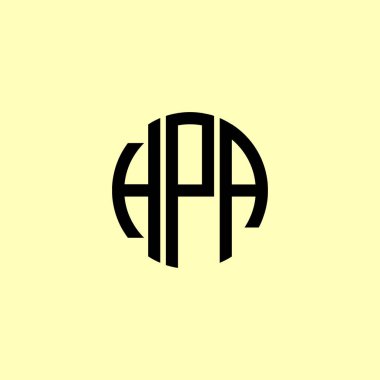 Creative Rounded Initial Letters HPA Logo. It will be suitable for which company or brand name start those initial.It will be suitable for which company or brand name start those initial. clipart