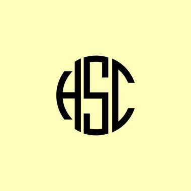 Yaratıcı Yuvarlak Harfler HSC logosu. Bu başlangıçlara hangi şirket veya markanın başlaması uygun olacaktır. Bu başlangıçtaki şirket veya marka adı için uygun olacaktır..