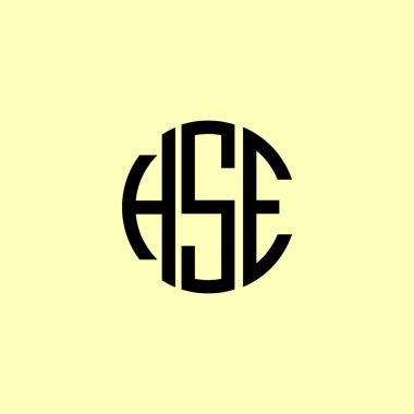 Yaratıcı Yuvarlak Harfler HSE logosu. Bu başlangıçlara hangi şirket veya markanın başlaması uygun olacaktır. Bu başlangıçtaki şirket veya marka adı için uygun olacaktır..