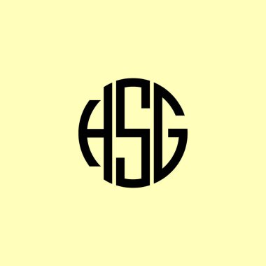 Creative Rounded Initial Letters HSG Logo. It will be suitable for which company or brand name start those initial.It will be suitable for which company or brand name start those initial. clipart