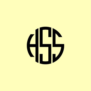 Yaratıcı Yuvarlak Harfler HSS logosu. Bu başlangıçlara hangi şirket veya markanın başlaması uygun olacaktır. Bu başlangıçtaki şirket veya marka adı için uygun olacaktır..