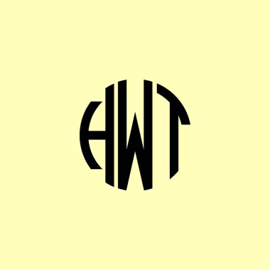 Yaratıcı Yuvarlak Harfler HWT logosu. Bu başlangıç için hangi şirket veya markanın adı uygun olacaktır.
