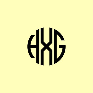 Creative Rounded Initial Letters HXG Logo. It will be suitable for which company or brand name start those initial. clipart