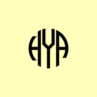 Creative Rounded Initial Letters HYA Logo. It will be suitable for which company or brand name start those initial. clipart