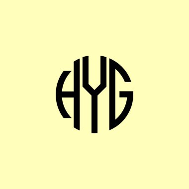 Creative Rounded Initial Letters HYG Logo. It will be suitable for which company or brand name start those initial. clipart