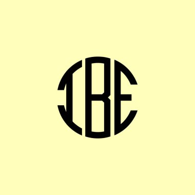IBE yuvarlak logo tasarımı. Bu logo üç soyut harf tarafından tasarlanmıştır..