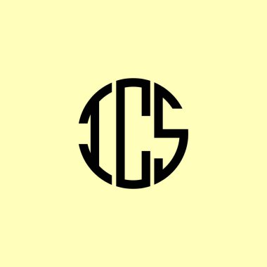 ICS yuvarlak logo tasarımı. Bu logo üç soyut harf tarafından tasarlanmıştır..