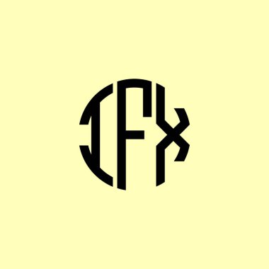 IFX yuvarlak logo tasarımı. Bu logo üç soyut harf tarafından tasarlanmıştır..